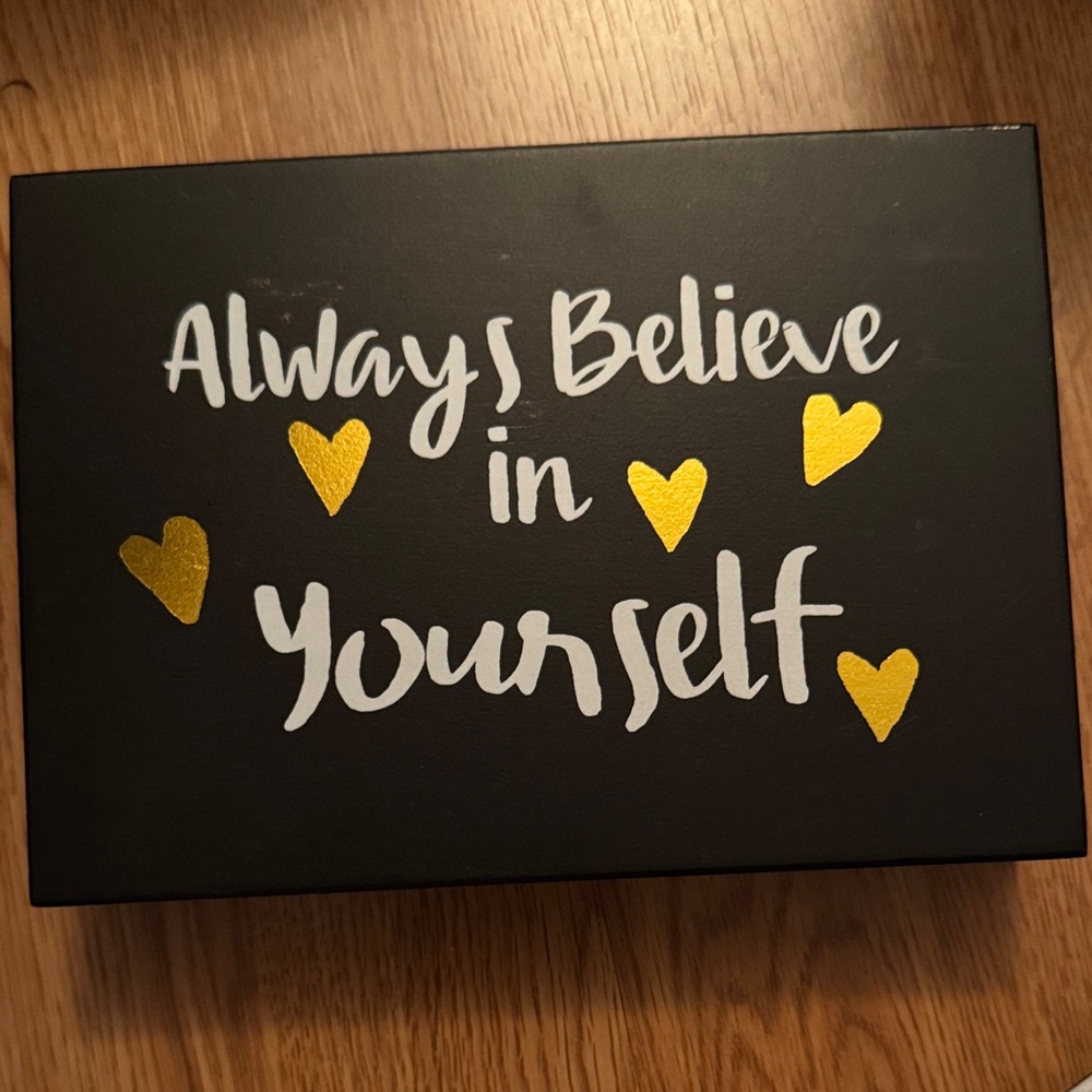 Inspirational Black and Gold Sign
